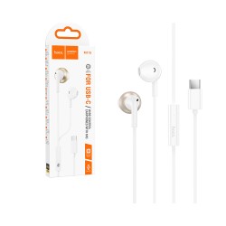 Hoco Wired Earphones M115 Sagacious with Microphone Type-C 1.2m White